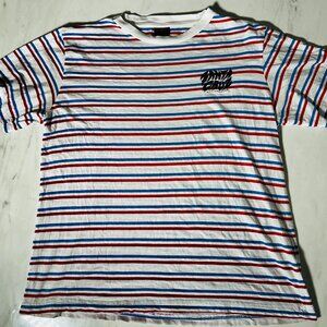 Santa Cruz Skateboards Graphic T-Shirt - Size Medium - Striped